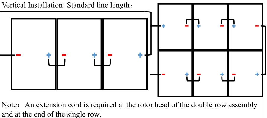 Recommended vertical installation wiring