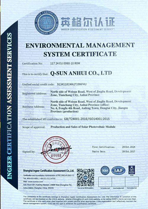 Qualification Certificate